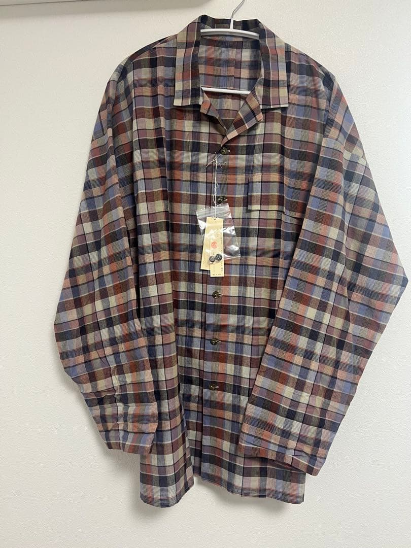 ババグーリ　手織りチェックシャツ　ヨーガンレール