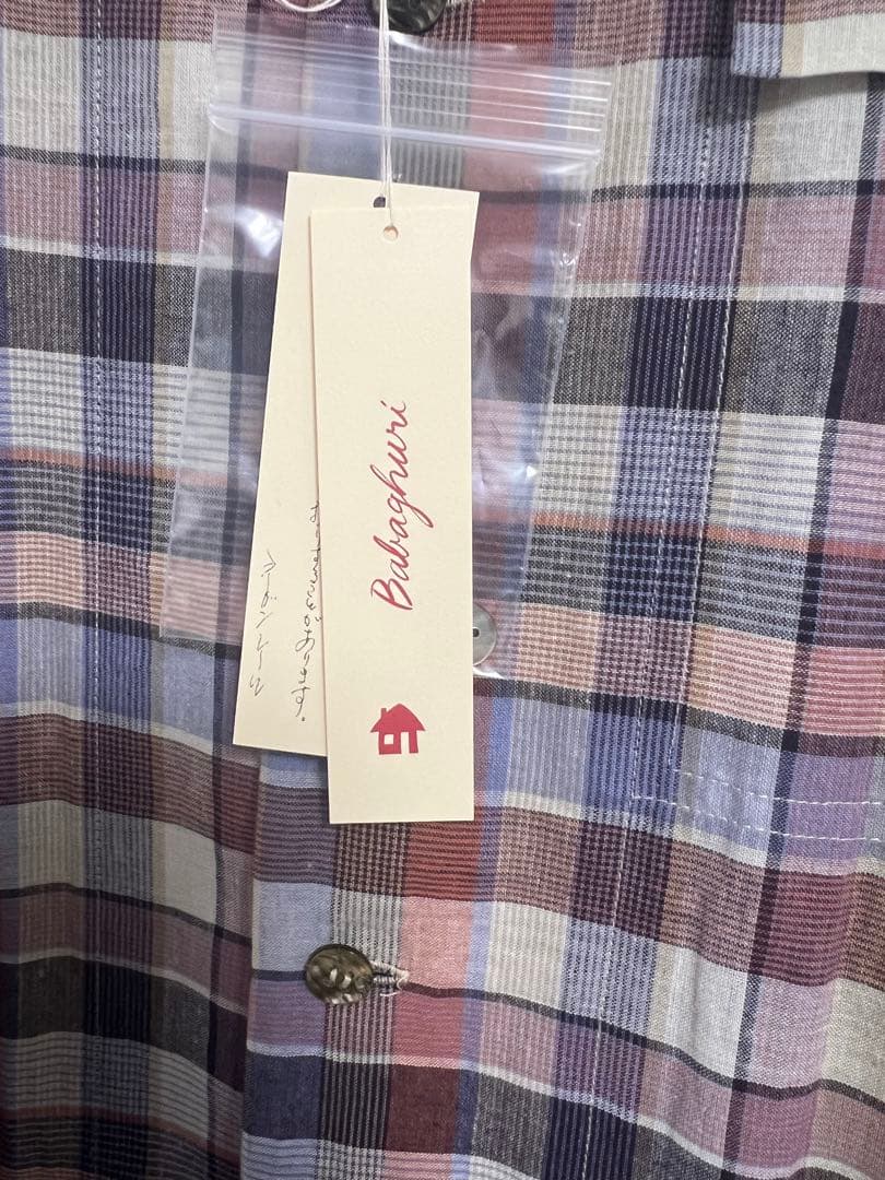 ババグーリ　手織りチェックシャツ　ヨーガンレール