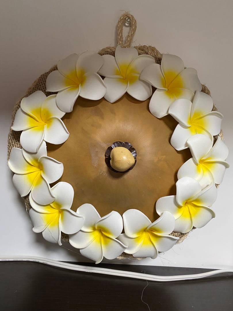 プルメリアハワイアン　ひょうたん製小物入れ