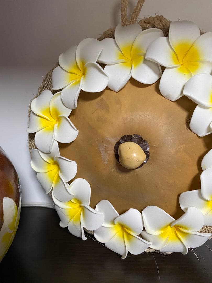 プルメリアハワイアン　ひょうたん製小物入れ