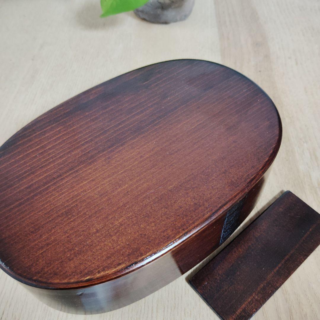 木曽桧曲げわっぱ弁当箱 合わせメンパ 木製漆塗り 国産木曽ひのき 新品未使用