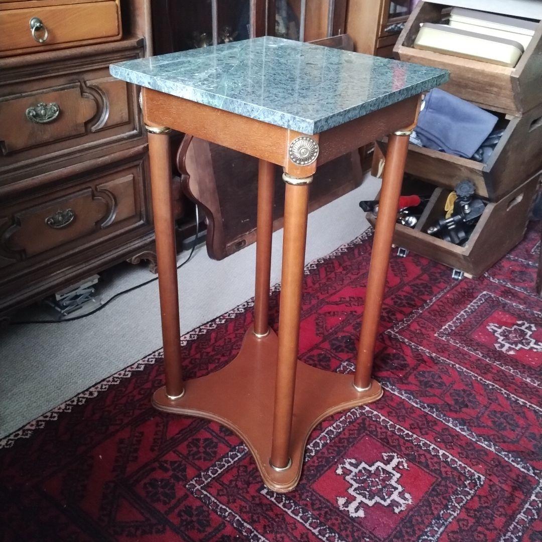 ゆ*う様 アンティーク調　サイドテーブル　大理石天板　コンソールテーブル　飾り台