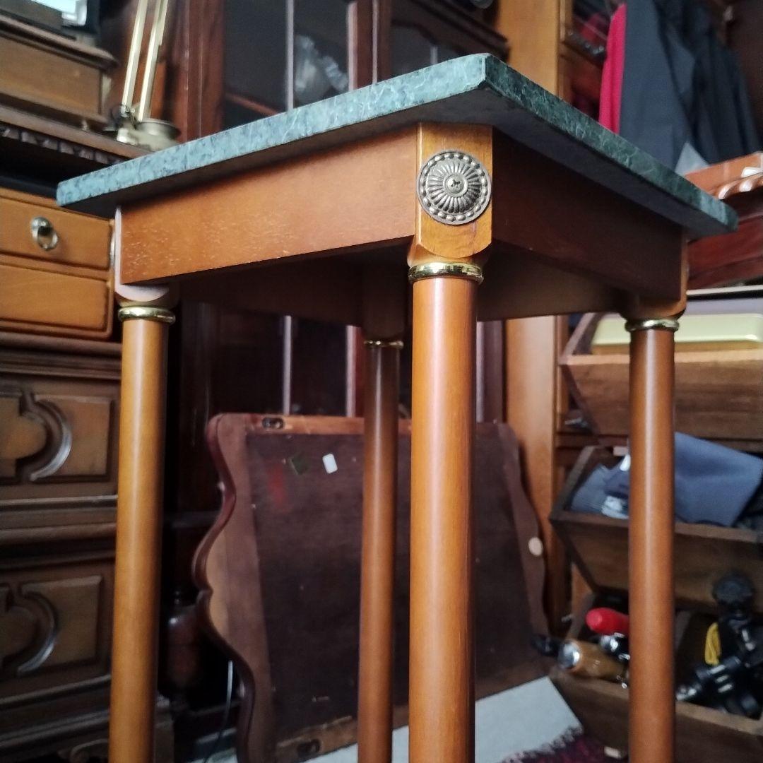 ゆ*う様 アンティーク調　サイドテーブル　大理石天板　コンソールテーブル　飾り台