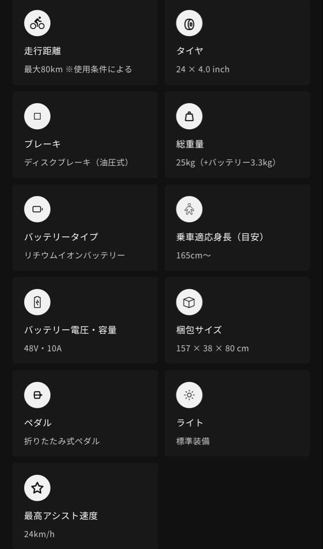 【送料込み】MOVE X 電動アシスト自転車　E-bike ファットタイヤ