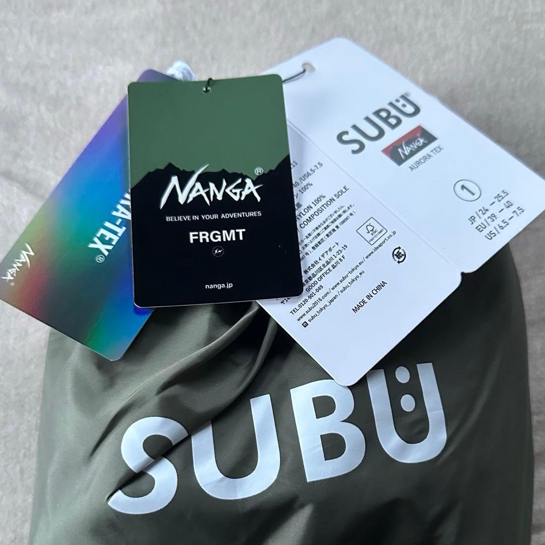 1新品 NANGA FRAGMENT SUBU ウィンター サンダル カーキ