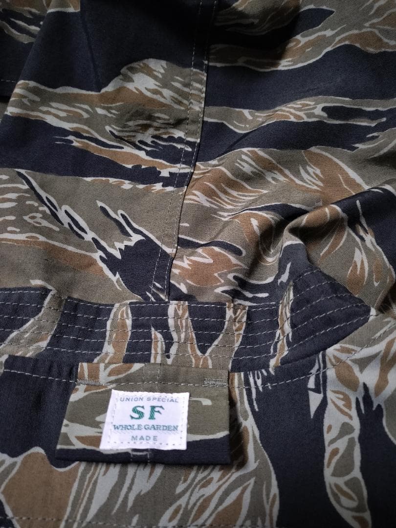 ササフラス/タイガーカモプルオーバーマウンテンジャケット/60・40クロス日本製