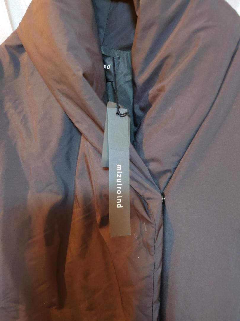 お値下げ☆新品タグ付き☆ミズイロインド☆ドレープダウンライトコート☆黒