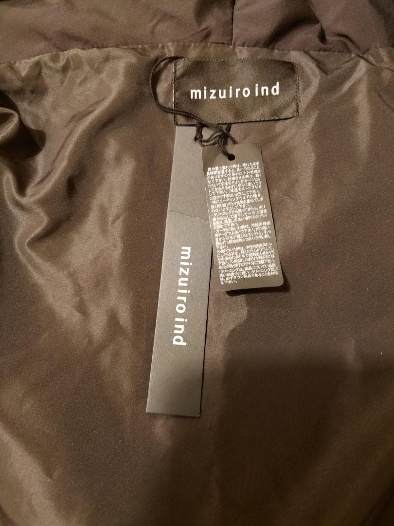 お値下げ☆新品タグ付き☆ミズイロインド☆ドレープダウンライトコート☆黒