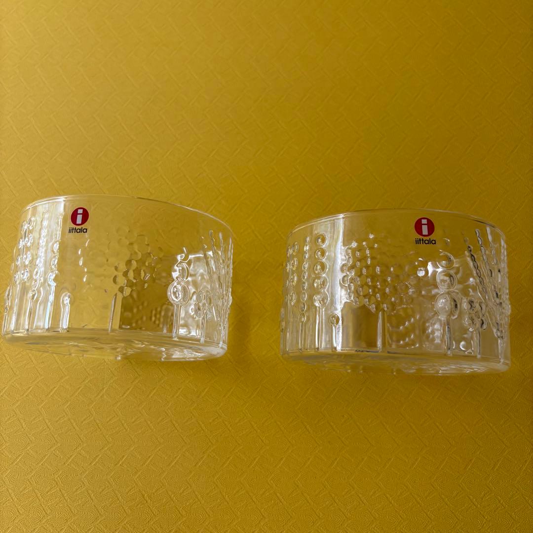 未使用　イッタラ　フローラ　クリア10cmボウル　ペア　 元箱付き