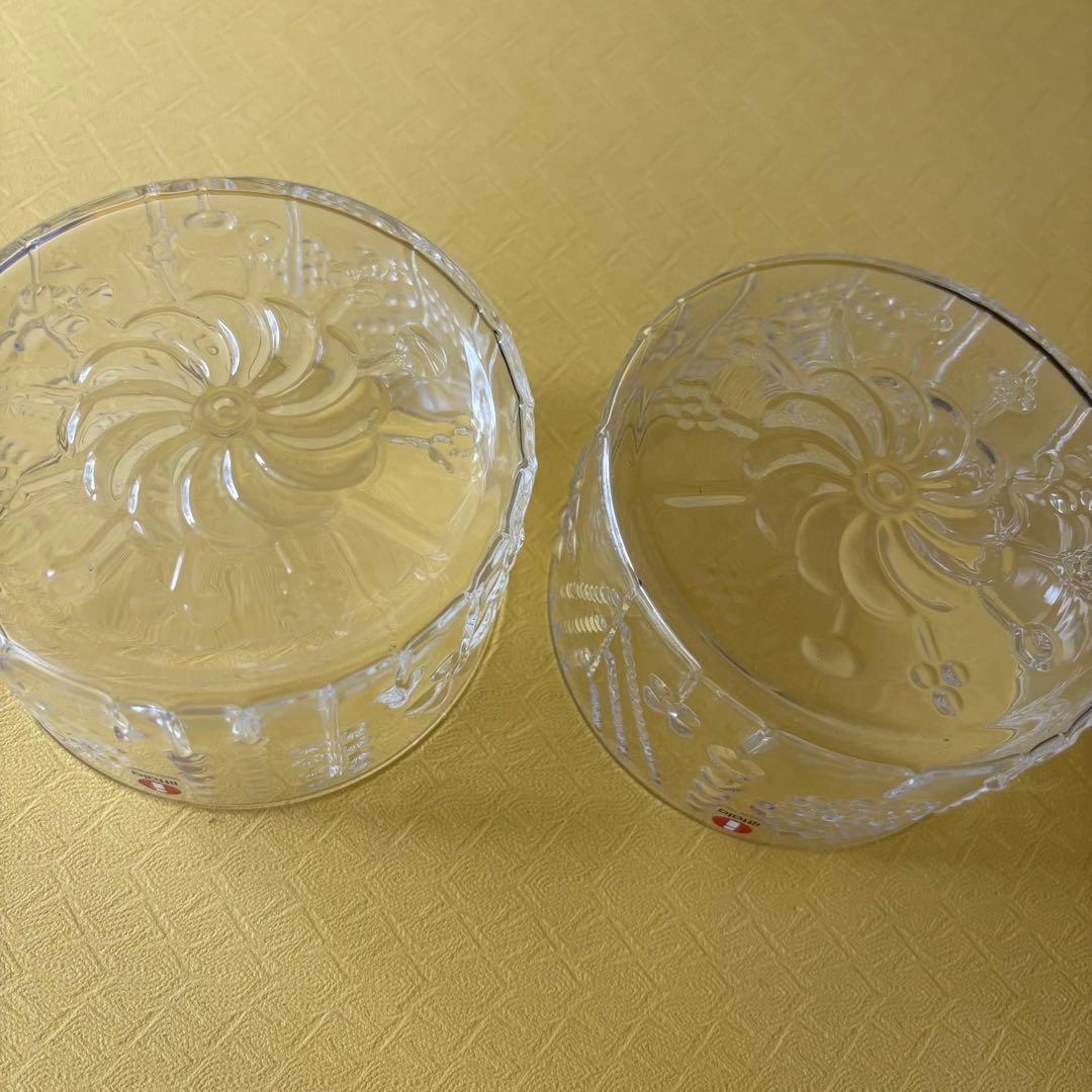 未使用　イッタラ　フローラ　クリア10cmボウル　ペア　 元箱付き