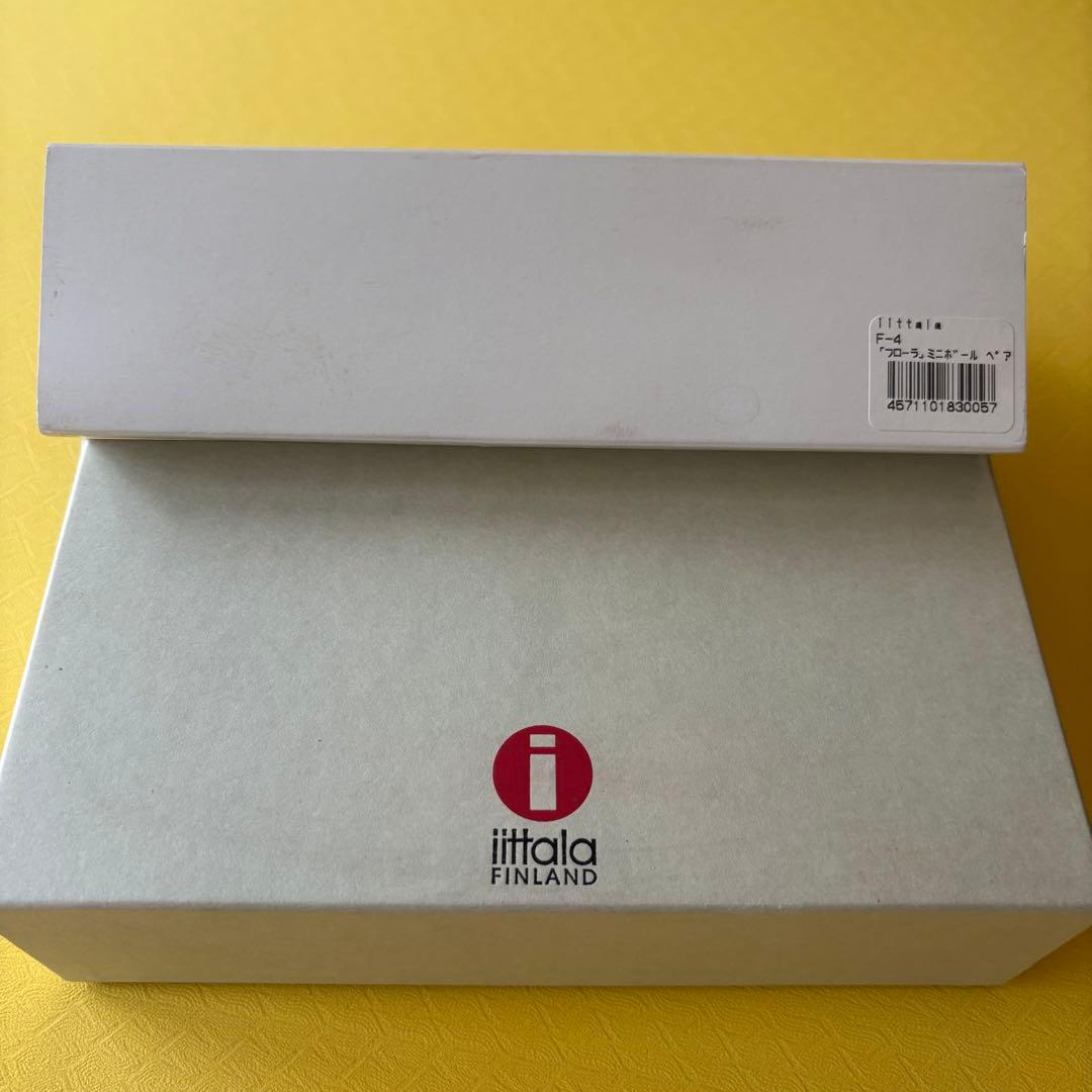 未使用　イッタラ　フローラ　クリア10cmボウル　ペア　 元箱付き