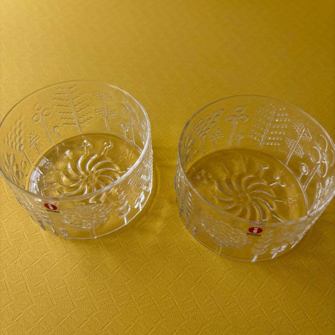 未使用　イッタラ　フローラ　クリア10cmボウル　ペア　 元箱付き