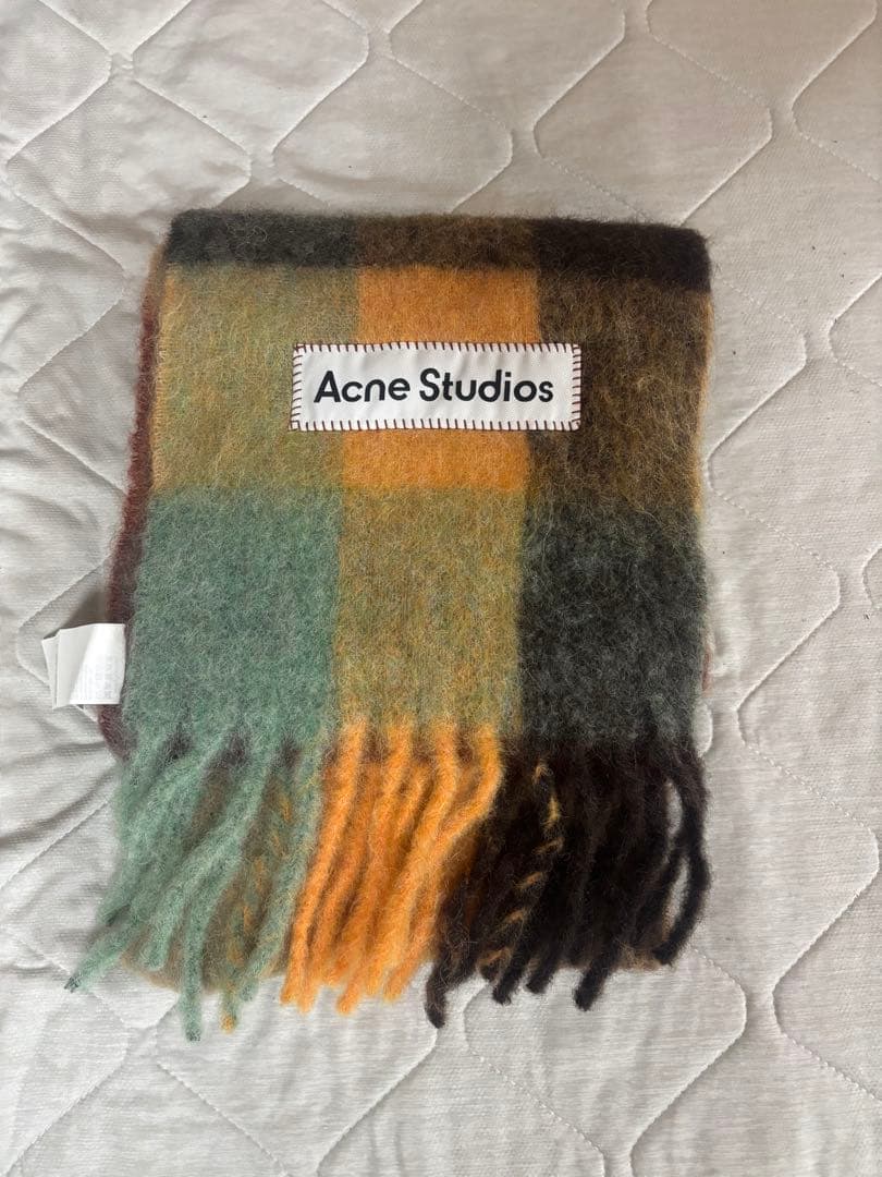 正規品　Acne Studios モヘアチェックマフラー