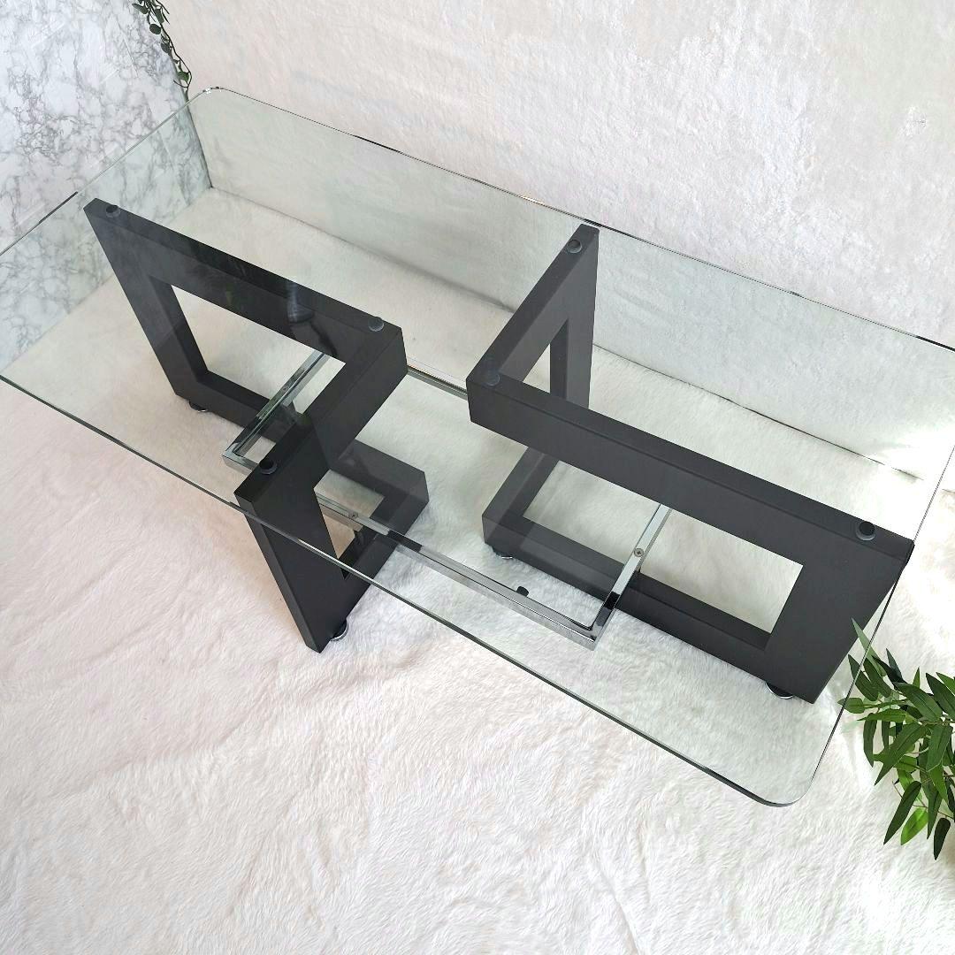 IDC大塚家具 アルテジャパン センターテーブル ローテーブルYGブラックレーム