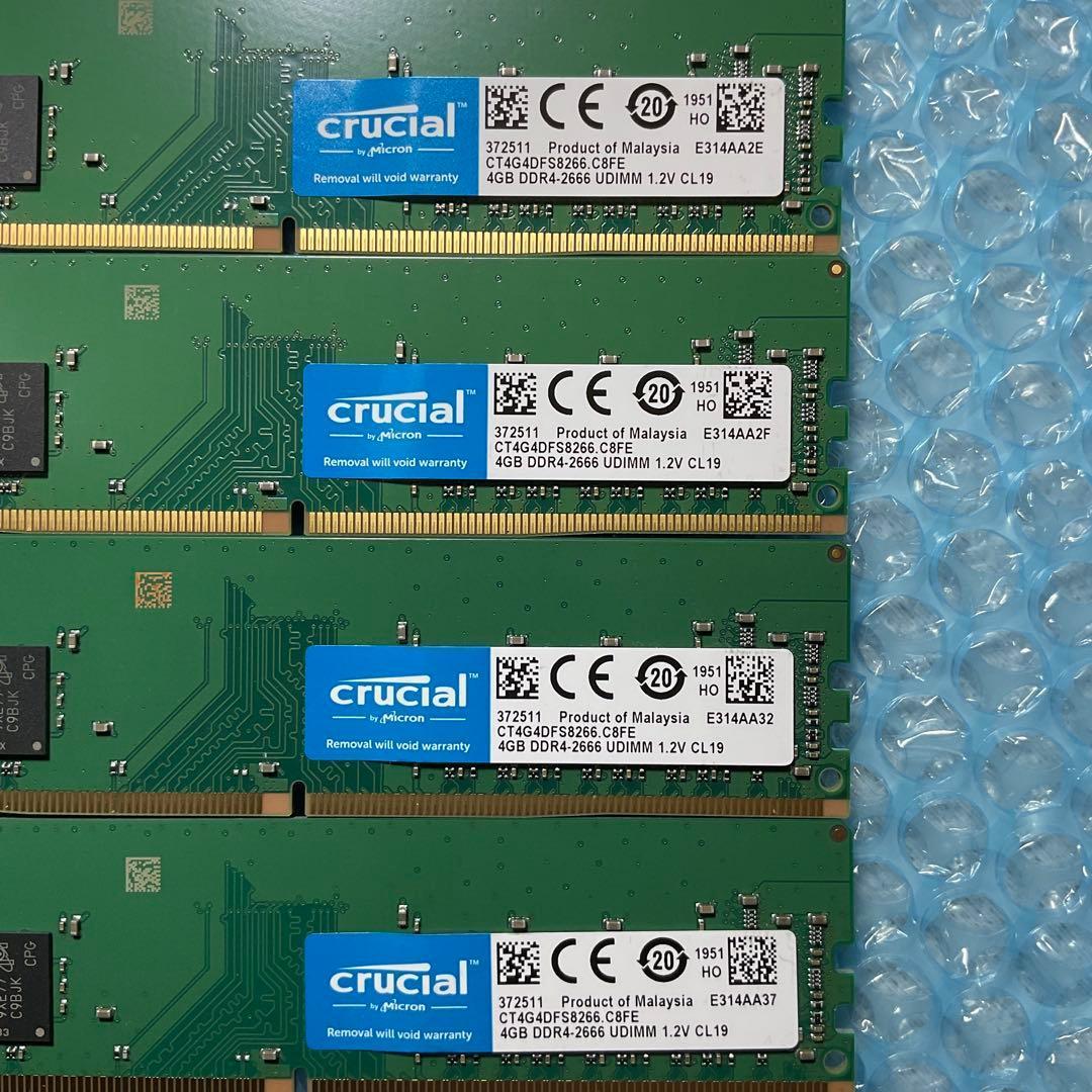 DDR4-2666 16GB=4GB×4 CT4G4DFS8266.C8FE ①