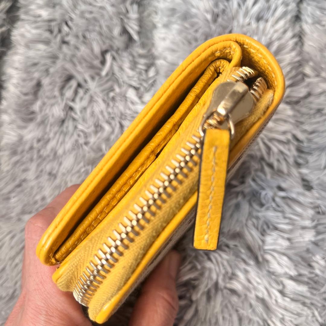 良品✨GUCCI GGキャンバス 折り財布　イエロー　メンズ　レディース