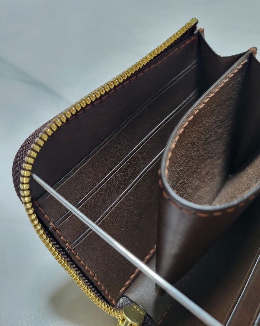 L字ファスナー財布　レザークラフト　ミニ財布　小銭入れ　ハンドメイド