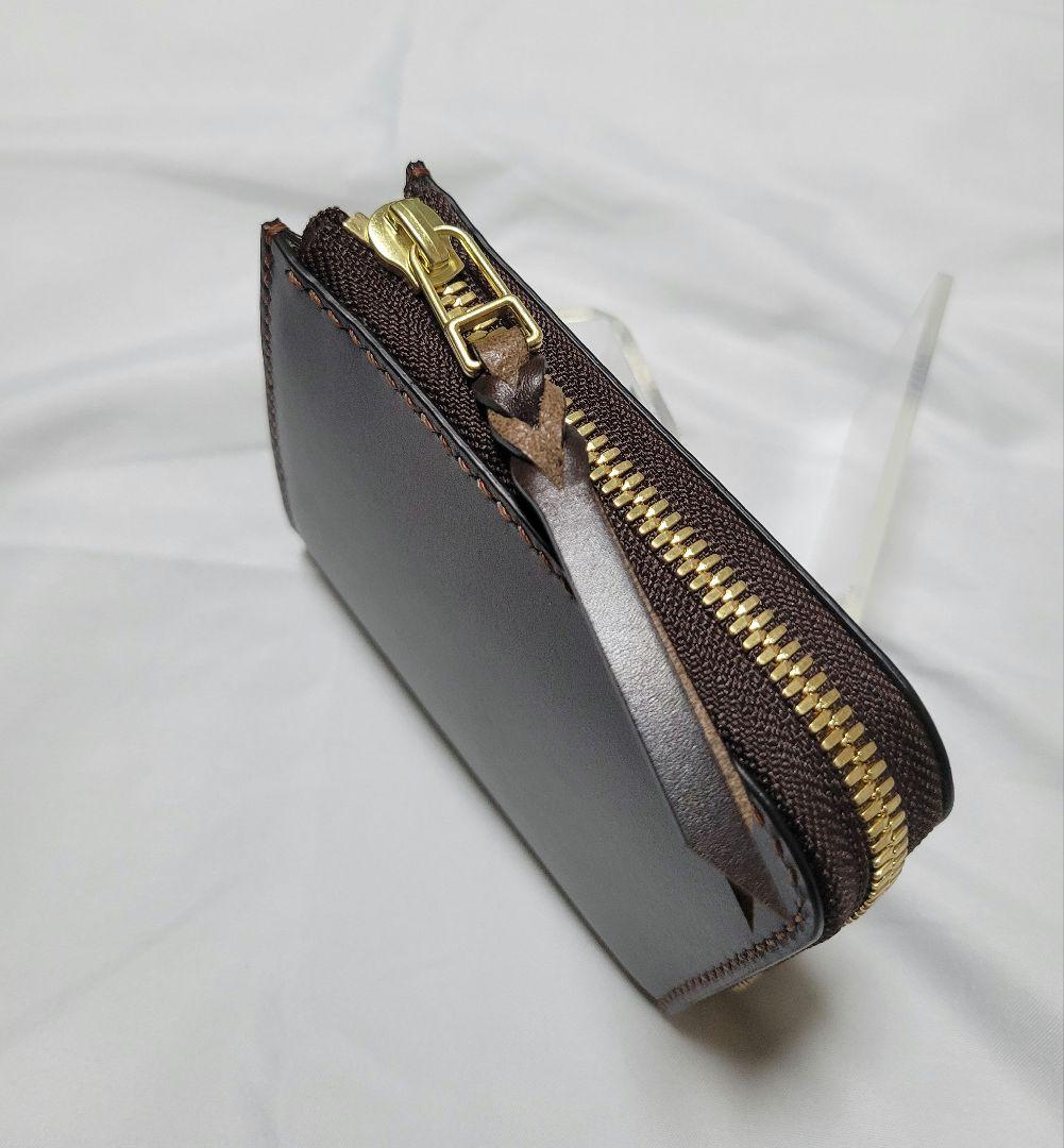 L字ファスナー財布　レザークラフト　ミニ財布　小銭入れ　ハンドメイド
