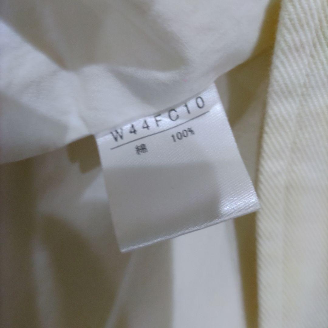 ワンダフルワールド　白　ピコフリル付のフード付　ロングコート　PH.KI.IG