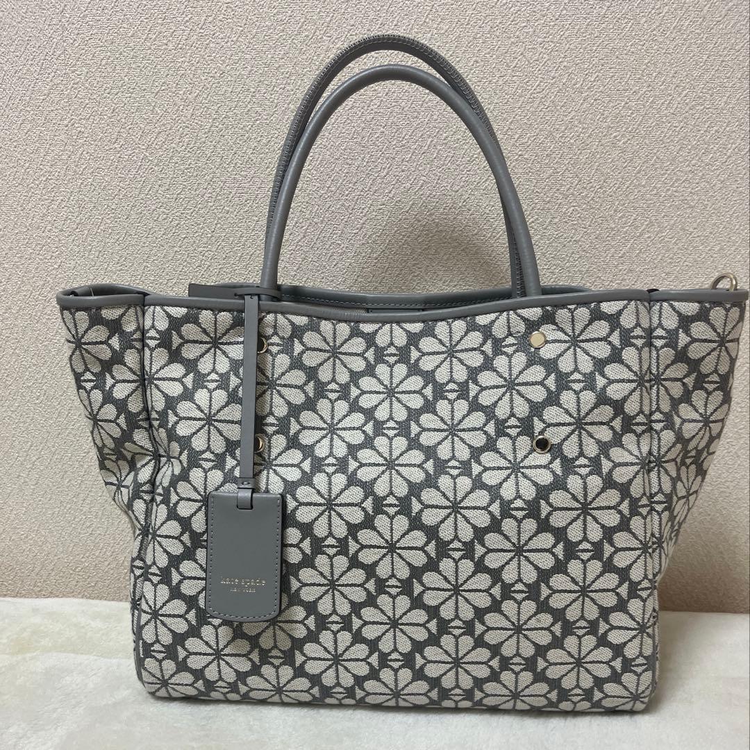 ★本日価格★ ケイトスペード フラワー ジャカード ミディアム トート