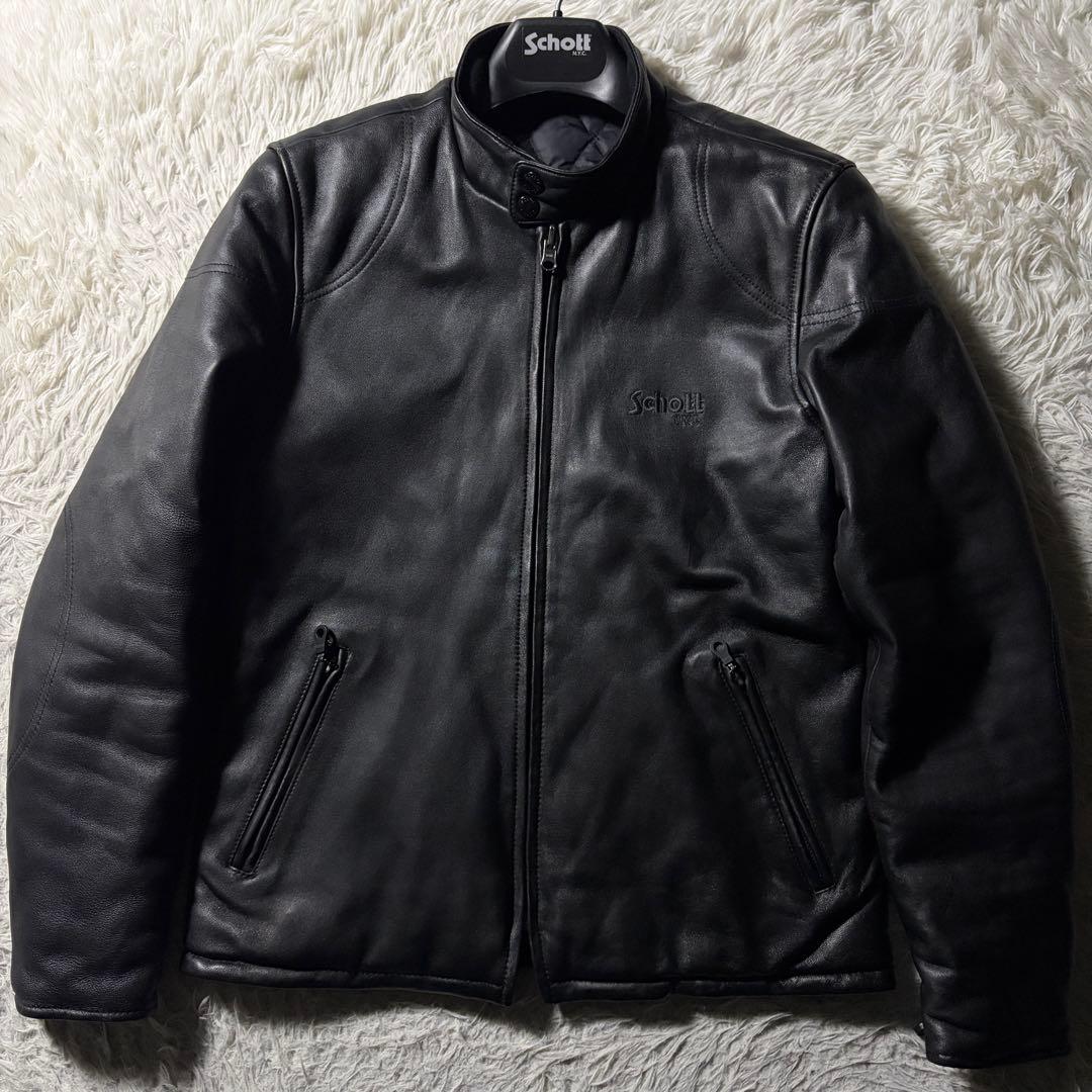 I*.様 美品■schott ライダースジャケット　リバーシブル　キルティング