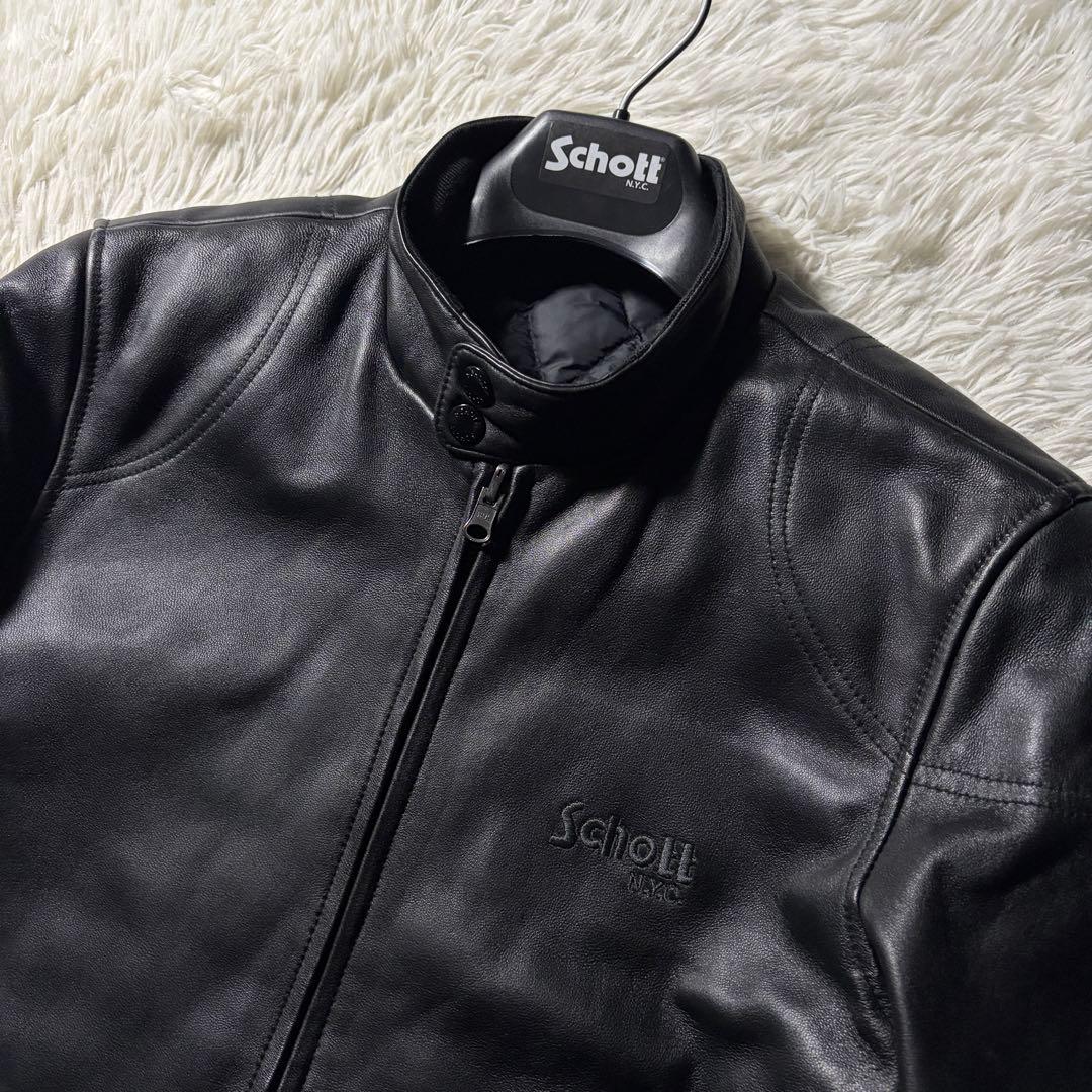 I*.様 美品■schott ライダースジャケット　リバーシブル　キルティング