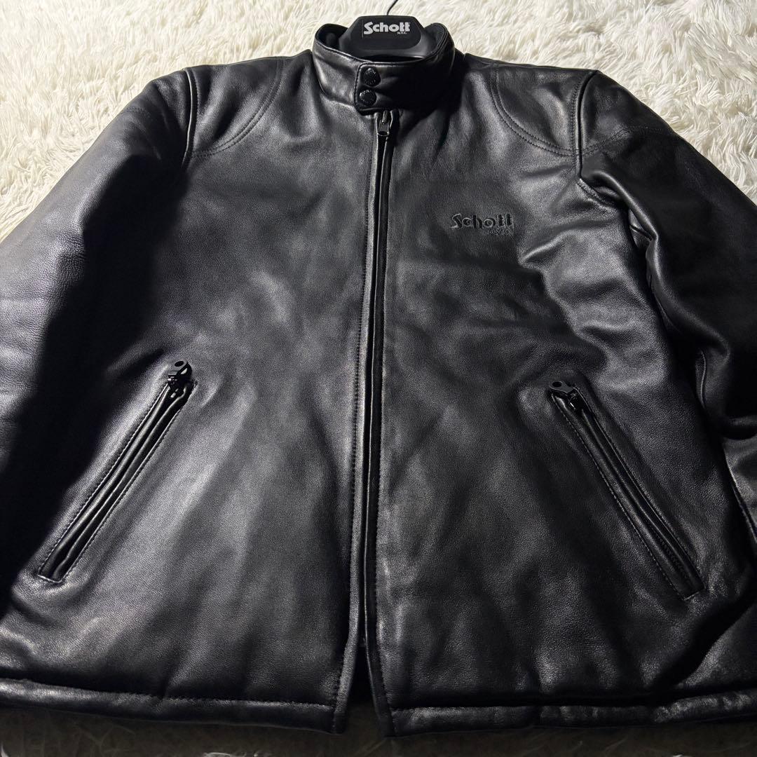 I*.様 美品■schott ライダースジャケット　リバーシブル　キルティング