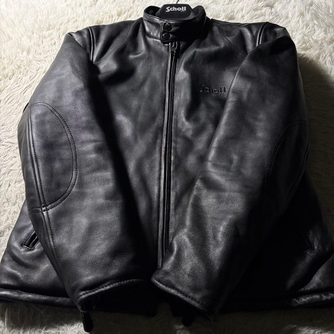 I*.様 美品■schott ライダースジャケット　リバーシブル　キルティング