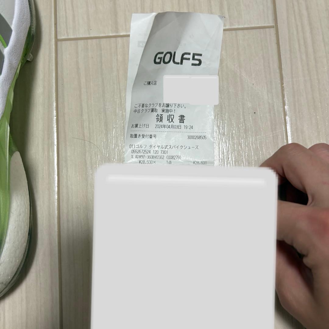 adidas GOOST ゴルフシューズ 女性用 ホワイト/グリーン