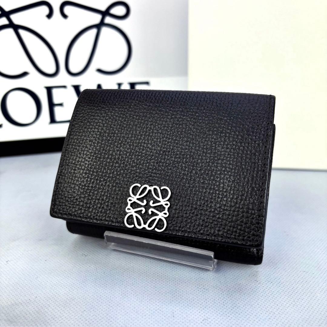 【極美品✨】LOEWEアナグラム トライフォールド ウォレット三つ折り財布