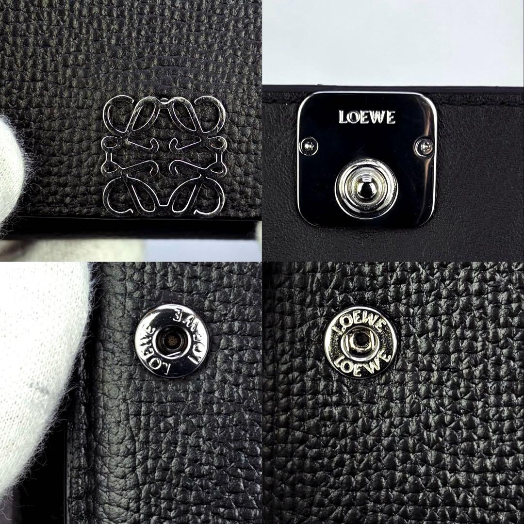 【極美品✨】LOEWEアナグラム トライフォールド ウォレット三つ折り財布