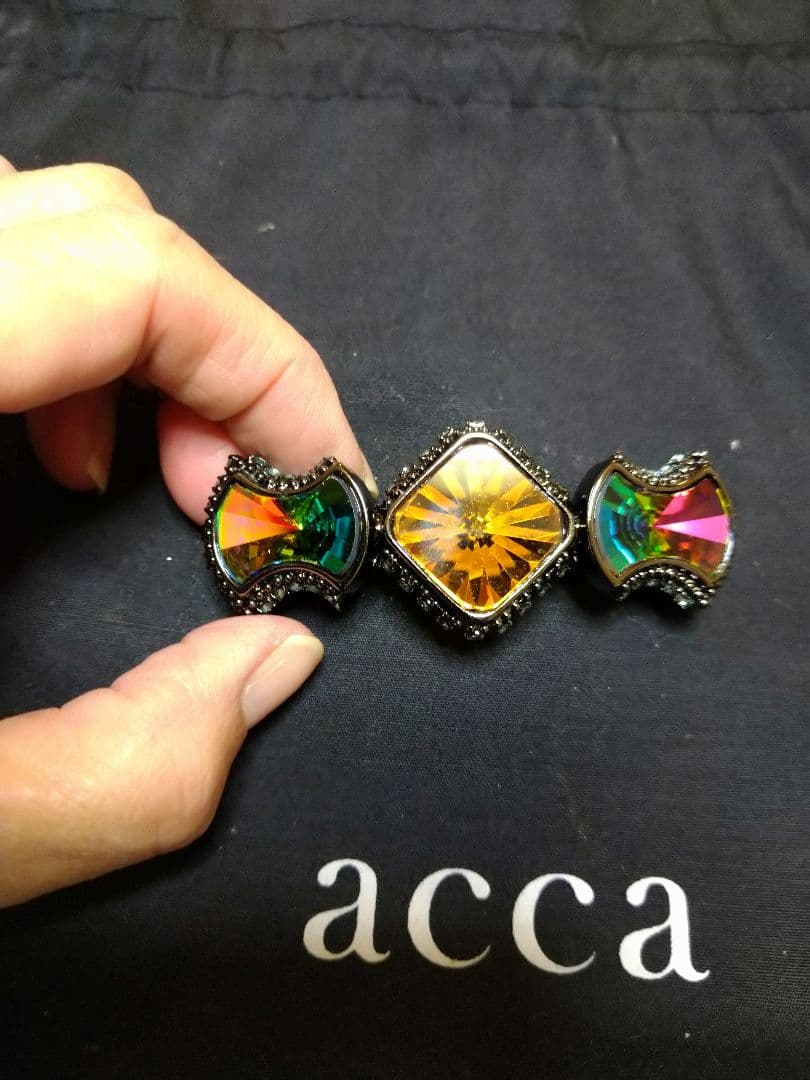 acca カラフルストーン バレッタ