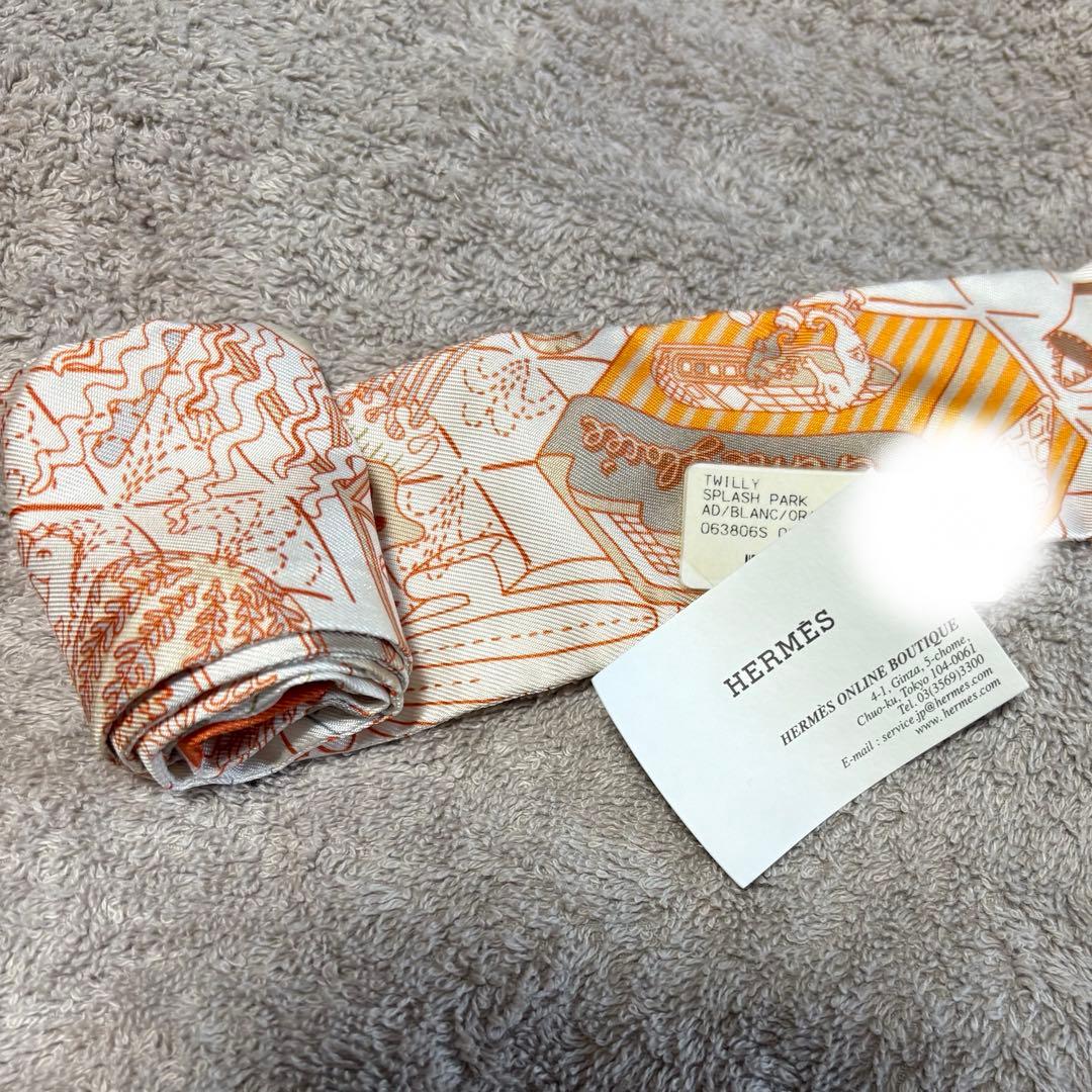 HERMES スカーフ ツイリー SPLASH PARK シルク トゥイリー