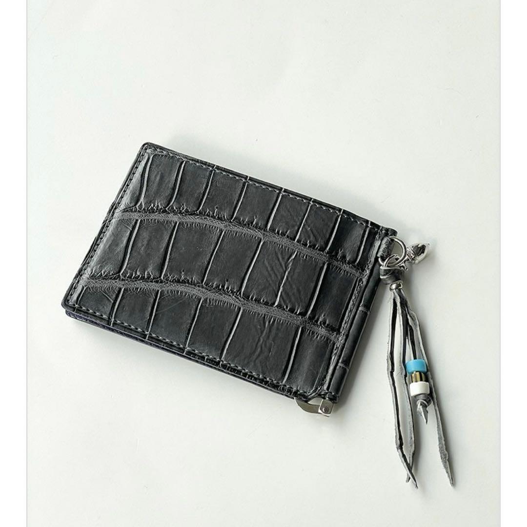 ブルーナボイン　クロコ　マネークリップ　ウォレット