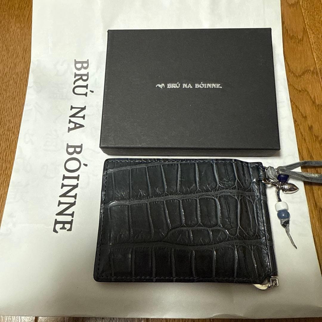 ブルーナボイン　クロコ　マネークリップ　ウォレット