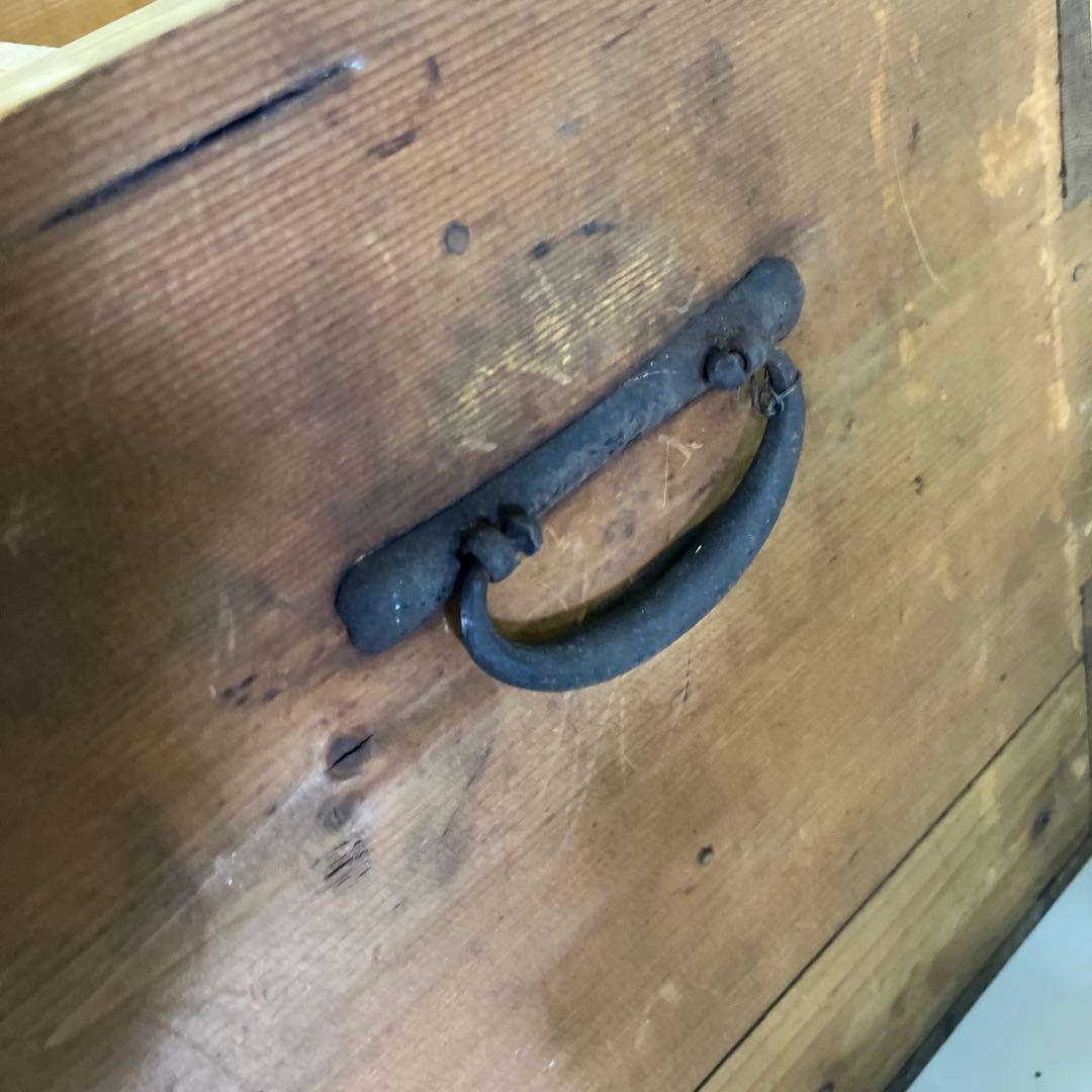 B-4 昭和レトロ 古道具 木製 木箱 ボックス ケース ウッドボックス 収納