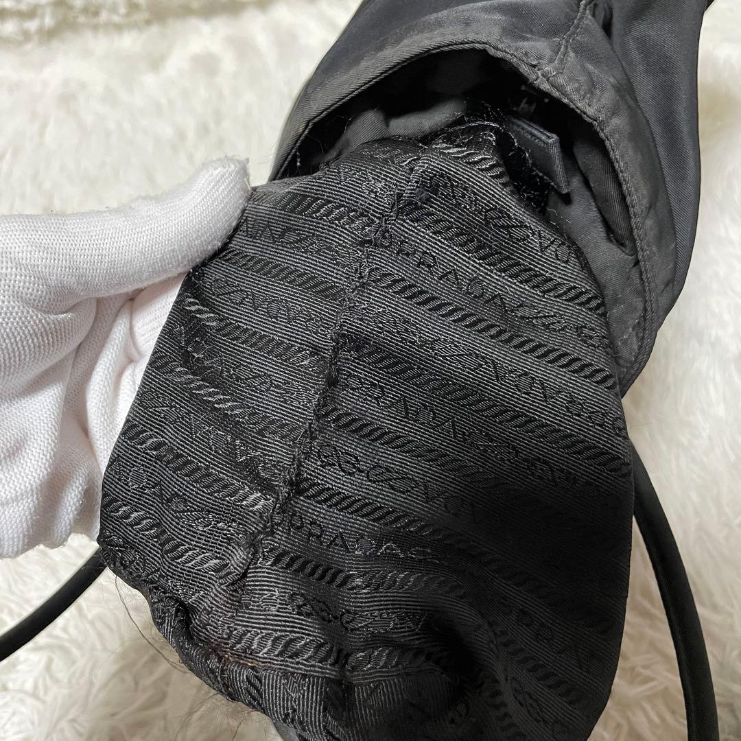 【良品】PRADA プラダ　トートバッグ　ハンド　ナイロン　ブラック　黒　肩掛け