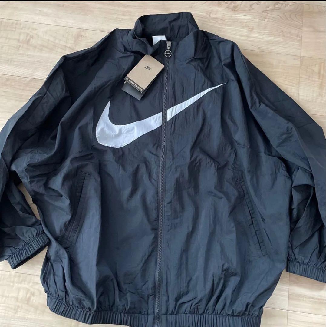 ナイキ　レディース　ウィンドブレーカー　上下セットアップ　ブラック　黒　L