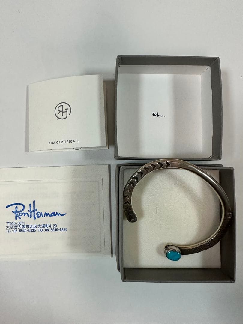 Rothman ターコイズ　シルバーバングル　ロンハーマン