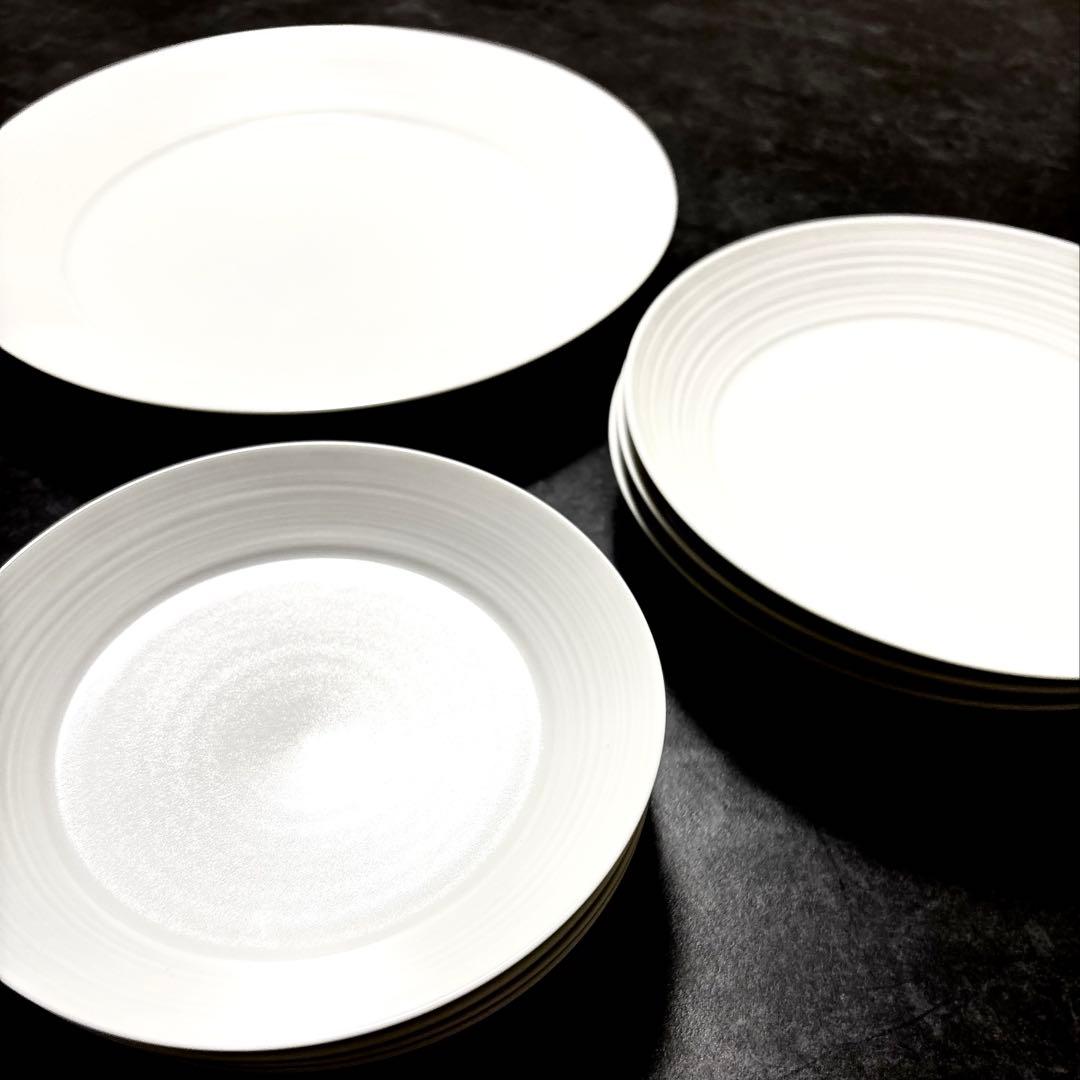 白山陶器 ミスホワイト プレート S M L 8枚セット