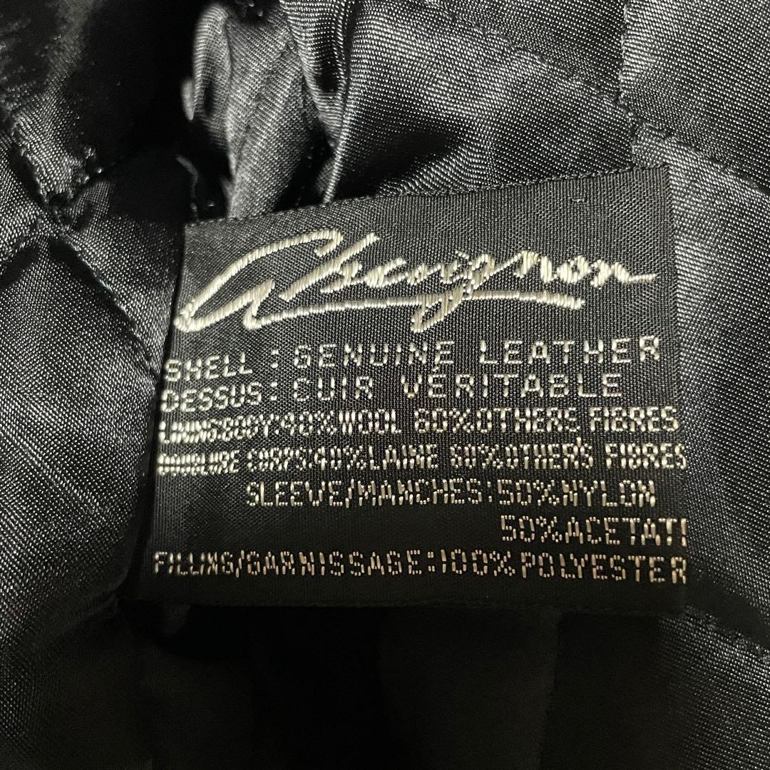 CHEVIGNON キルティング 牛革ライダース ダブルライダース