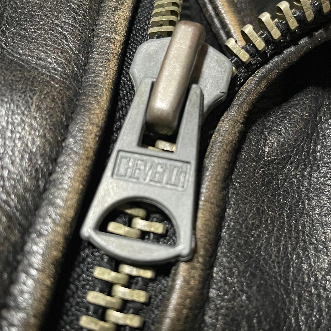 CHEVIGNON キルティング 牛革ライダース ダブルライダース