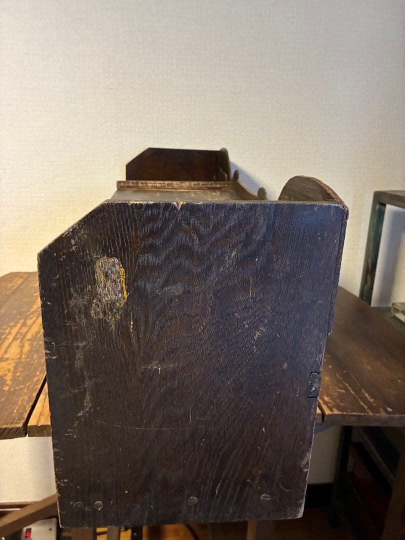 アンティーク　木製　本立て　飾り棚　本棚　古道具　引き出し　レトロ