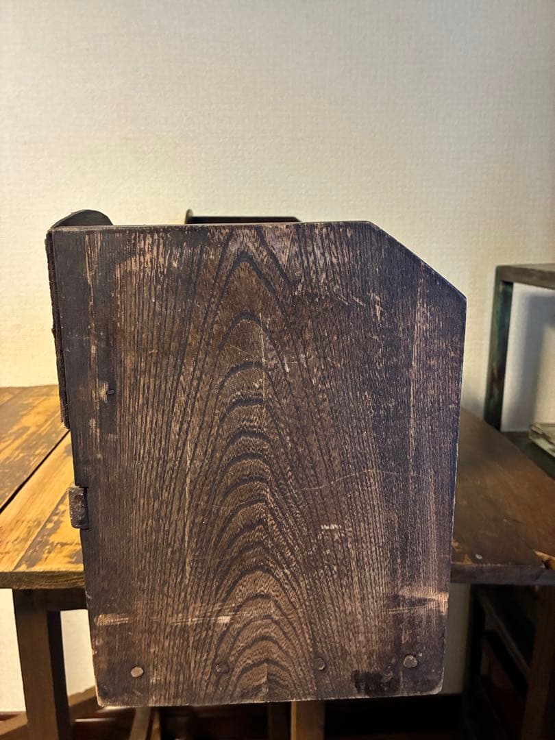 アンティーク　木製　本立て　飾り棚　本棚　古道具　引き出し　レトロ