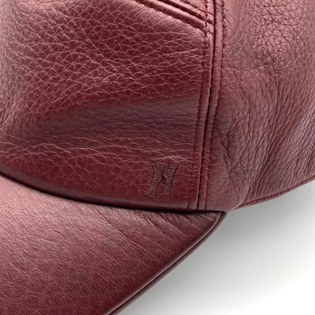 【美品】エルメス ディアスキン キャップ Hロゴ刺繍 クルードセル セリエボタン