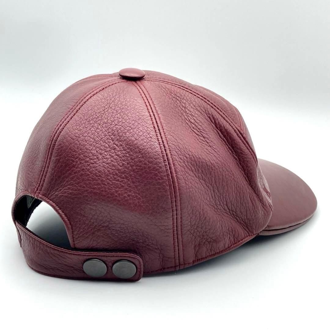 【美品】エルメス ディアスキン キャップ Hロゴ刺繍 クルードセル セリエボタン