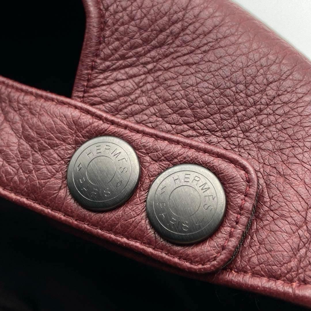 【美品】エルメス ディアスキン キャップ Hロゴ刺繍 クルードセル セリエボタン