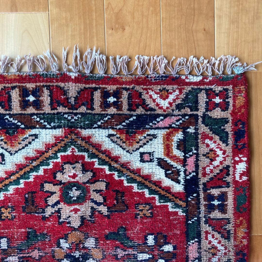 ヴィンテージラグ　トライバルラグ　インド　メダリオン