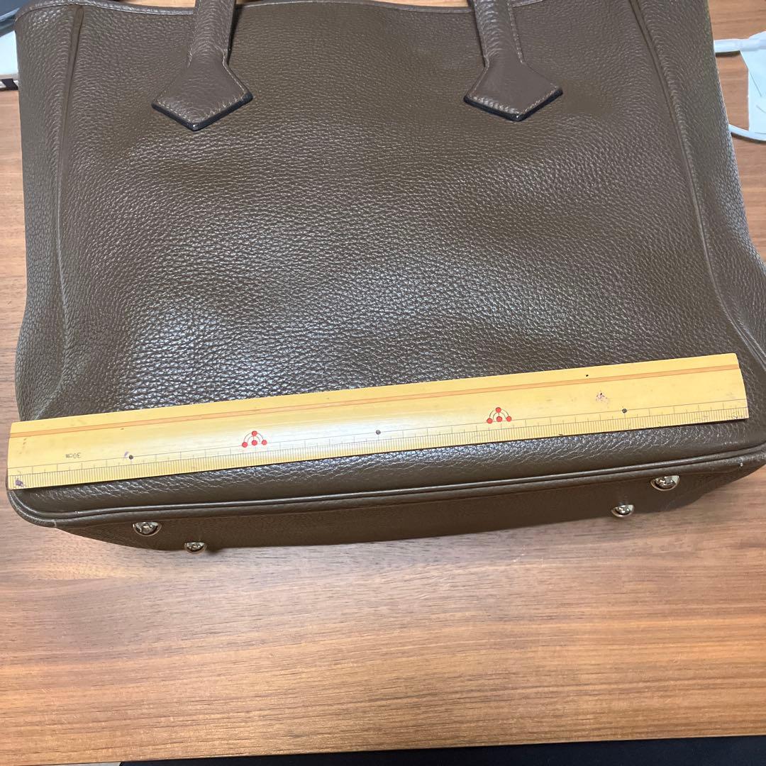 再値下げ★エルメス　こげ茶　★ヴィクトリアカバス32 ユニセックス トートバッグ