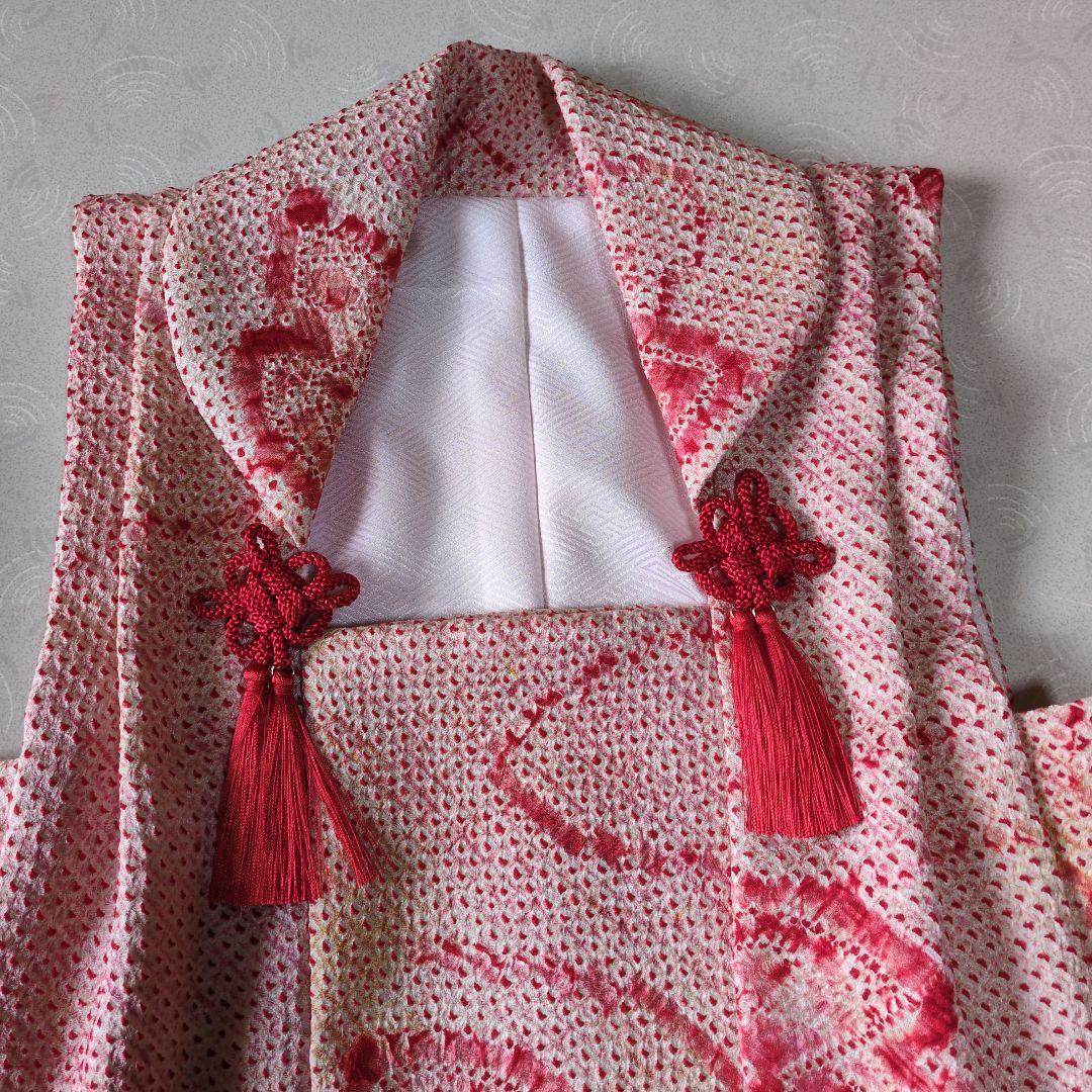 七五三３歳正絹総絞り手縫いの被布(中綿無し）